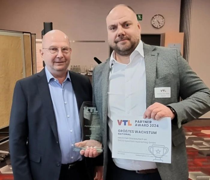 VTL PartnerAward Gewinner in der Kategorie "Größtes Wachstum (Foto: VTL Vernetzte-Transport-Logistik GmbH)